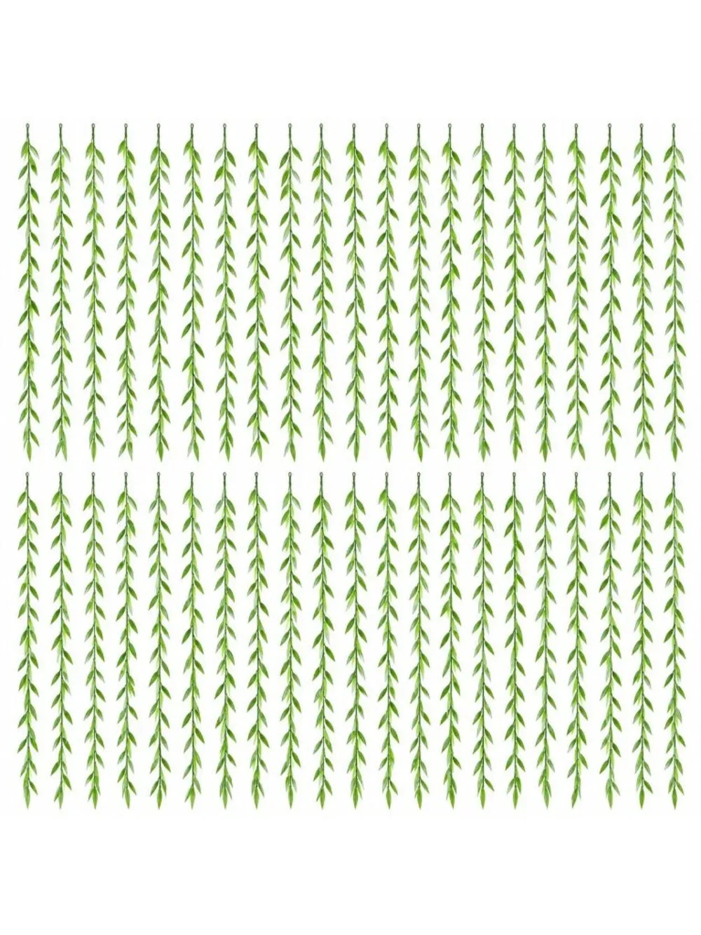 Artificial Willow Vine 40 Piece Hanging Greenery Set 32 Inch Bright Green Weddin